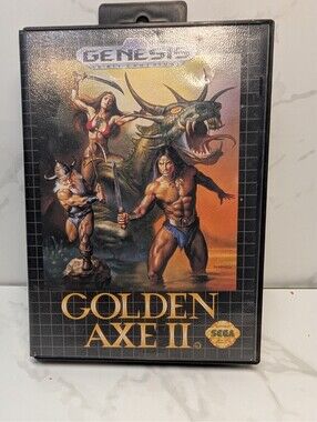 Golden Axe II Sega Genesis 1991 CIB Complete Game Case Manual Authentic